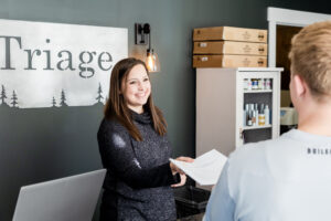 A patient schedules one of our Med Spa Services in Elko New Market